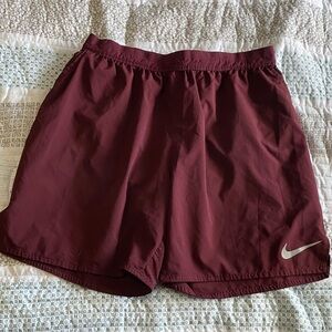 Nike Men’s 7in Inseam Burgundy Running Shorts